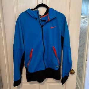 Blue and black Nike Therma-Fit hoodie/jacket L